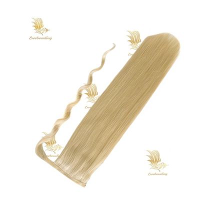 Band-240527 Muti-Farbe Volldickend Kinky Locken Pferdeschwanz Haarverlängerungen mit Muti-Farbe