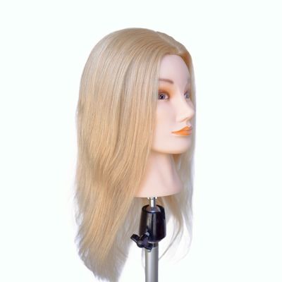 100% menschliches Haar Training Head Mannequin Kopf für die Praxis professionelle Training-Tool