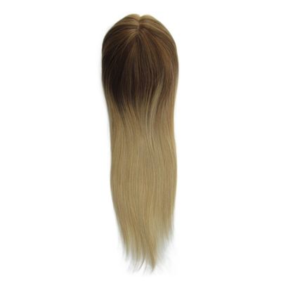 Vollkutikel ausgerichtete menschliche Haare Topper Perücke Mono Basis geeignet für weibliche weiße Frauen