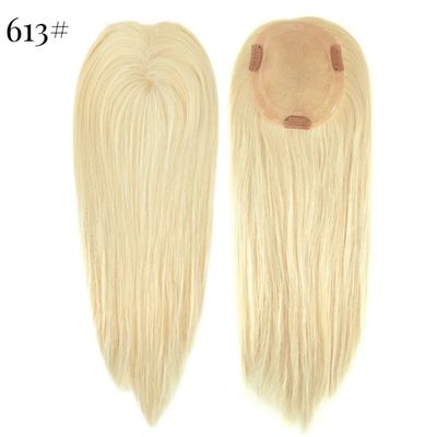16 Zoll russisch-europäisches Haar Blond Highlight Frauen Mono Topper mit Anzahlung