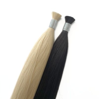 Anpassung 100g Gerade russische Lichtfarbe Haare Massenverpackung Bruttogewicht 0,400kg