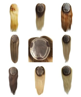 Haarsystem Mono-Toupee für Frauen Natürliche gerade chinesische Nagelhaut Remy Haar Topper