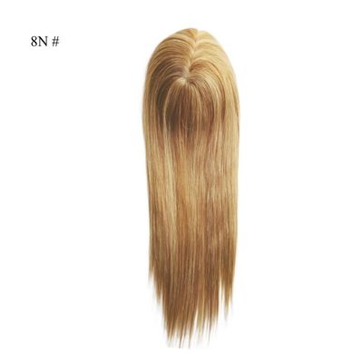 16 Zoll Mono Topper Handgebundenes Monofilament menschliches Haar Stück mit niedrigen Versandkosten