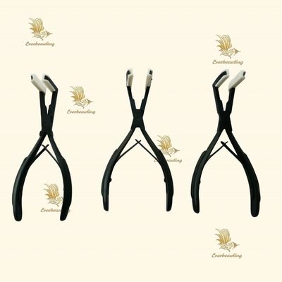 Haarextensions-Plier professionelles schwarzes Farbband in Haare Zangen aus Edelstahl
