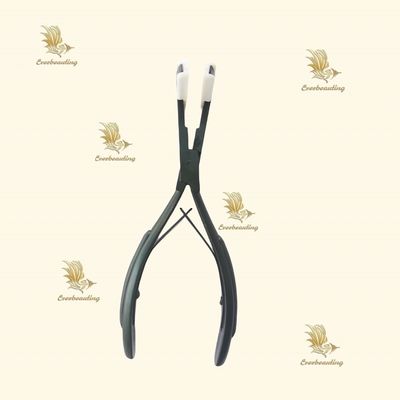 Haarextensions-Plier professionelles schwarzes Farbband in Haare Zangen aus Edelstahl
