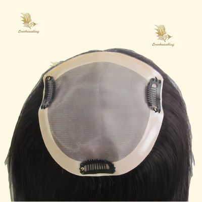 Handwerkstechnologie Kleine Größe Seitenteil menschliches Haar natürliche Farbe Toupee Perücke für Frauen