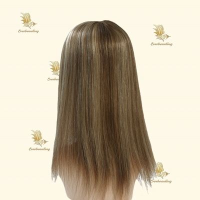 Haartopper für weiße Frauen 100% menschliches europäisches Haar 16 Zoll Doppel Mono Seiden Spitze 5.5 &quot;X6.5&quot; 6 / T12 / T613