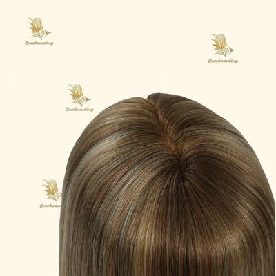 Haartopper für weiße Frauen 100% menschliches europäisches Haar 16 Zoll Doppel Mono Seiden Spitze 5.5 &quot;X6.5&quot; 6 / T12 / T613