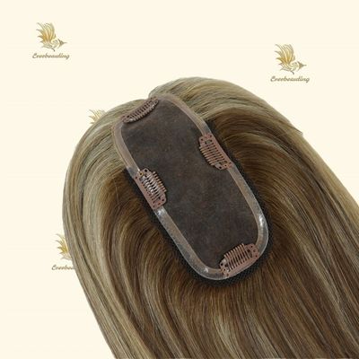5*6.5 Zoll Doppelknoten Mono PU Haartopper für Frauen Unsichtbare Monofilament Seidenbasis