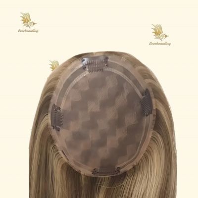 5*6,5 Zoll Remy Haartopper Toupee für Frauen Highlight Farbtopper-240523
