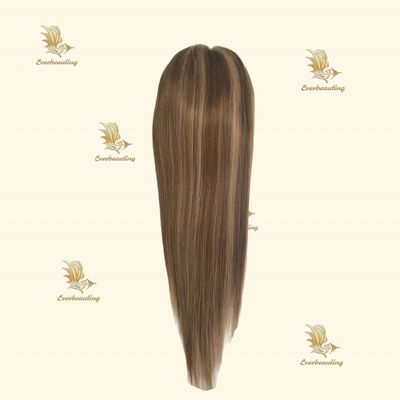5*6,5 Zoll Remy Haartopper Toupee für Frauen Highlight Farbtopper-240523